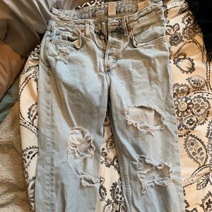 H&M Distressed Mom Jeans